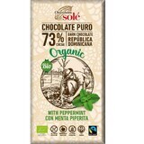 Cioccolato fondente biologico alla menta 73% cacao, 100g, Pronat