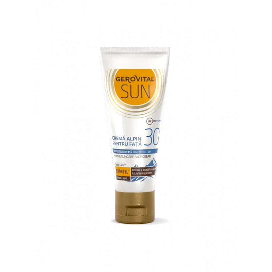 Crema Viso Alpin SPF 30, Gerovital Sun, 30 ml, Farmec