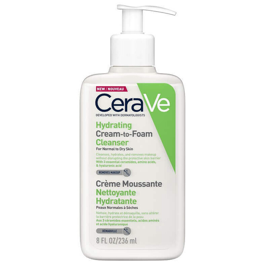 CeraVe Detergente Crema-Schiuma Idratante​ per pelli da normali a secche, 236 ml recensioni