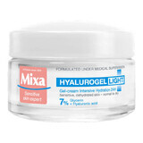 Crema idratante intensiva 24h con acido ialuronico per pelli normali-secche Hyalurogel Light, 50 ml, Mixa