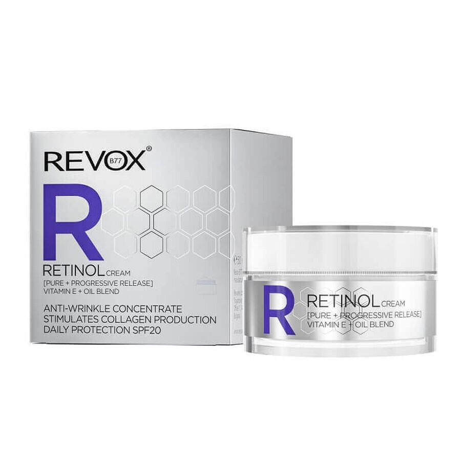 Crema viso con retinolo e protezione solare SPF 20, 50 ml, Revox