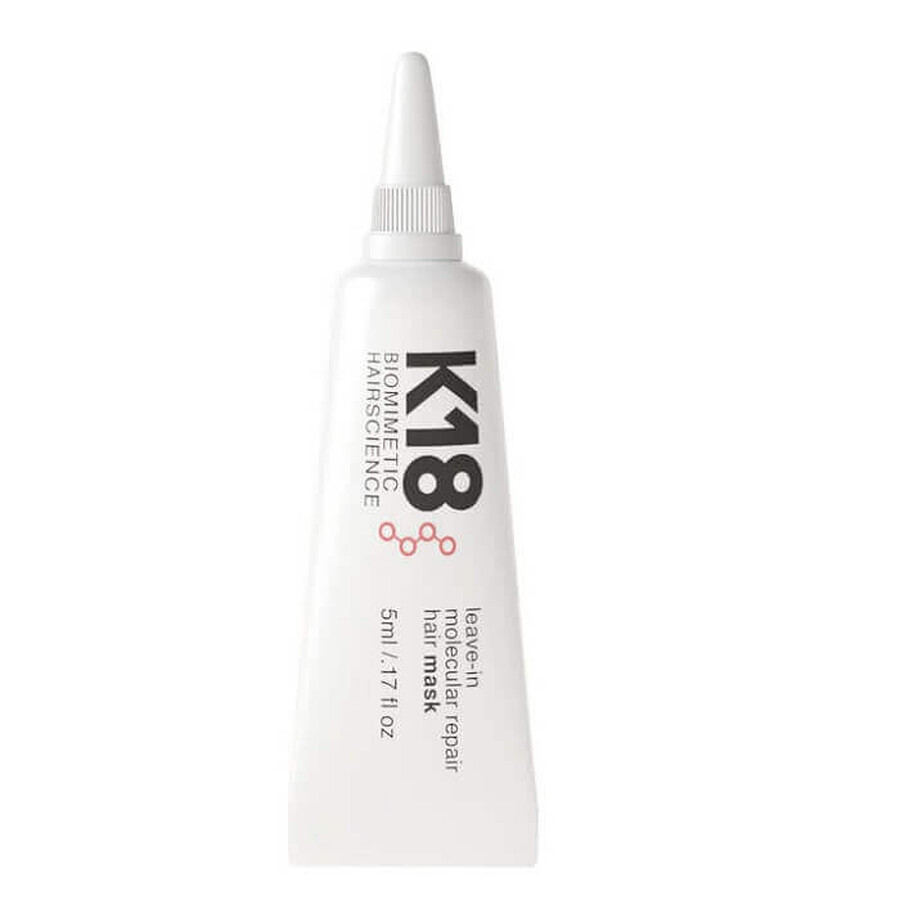 Maschera riparatrice per capelli leave in K18 Hair, 5 ml, Aquis
