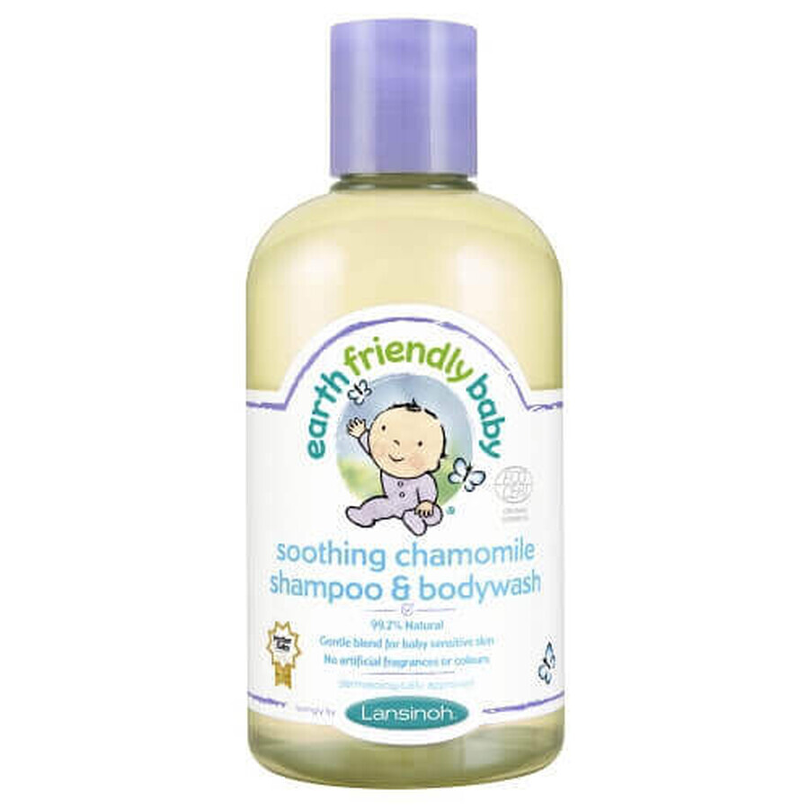 Shampoo e gel doccia per neonati con camomilla Earth Friendly Baby, 250 ml, Lansinoh
