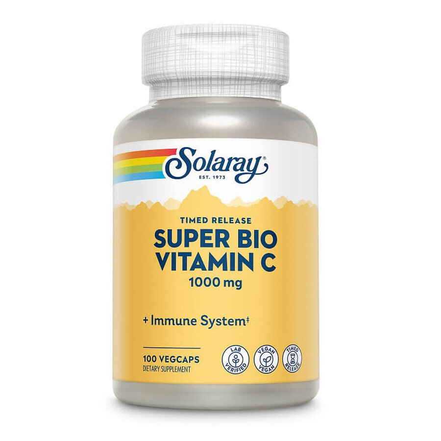 Super Bio Vitamina C Solaray, 100 capsule, Secom