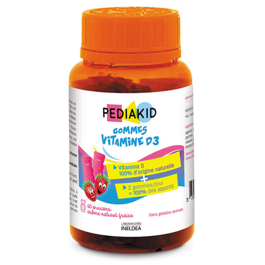 Vitamina D3 per bambini, 60 orsetti gommosi, Pediakid recensioni