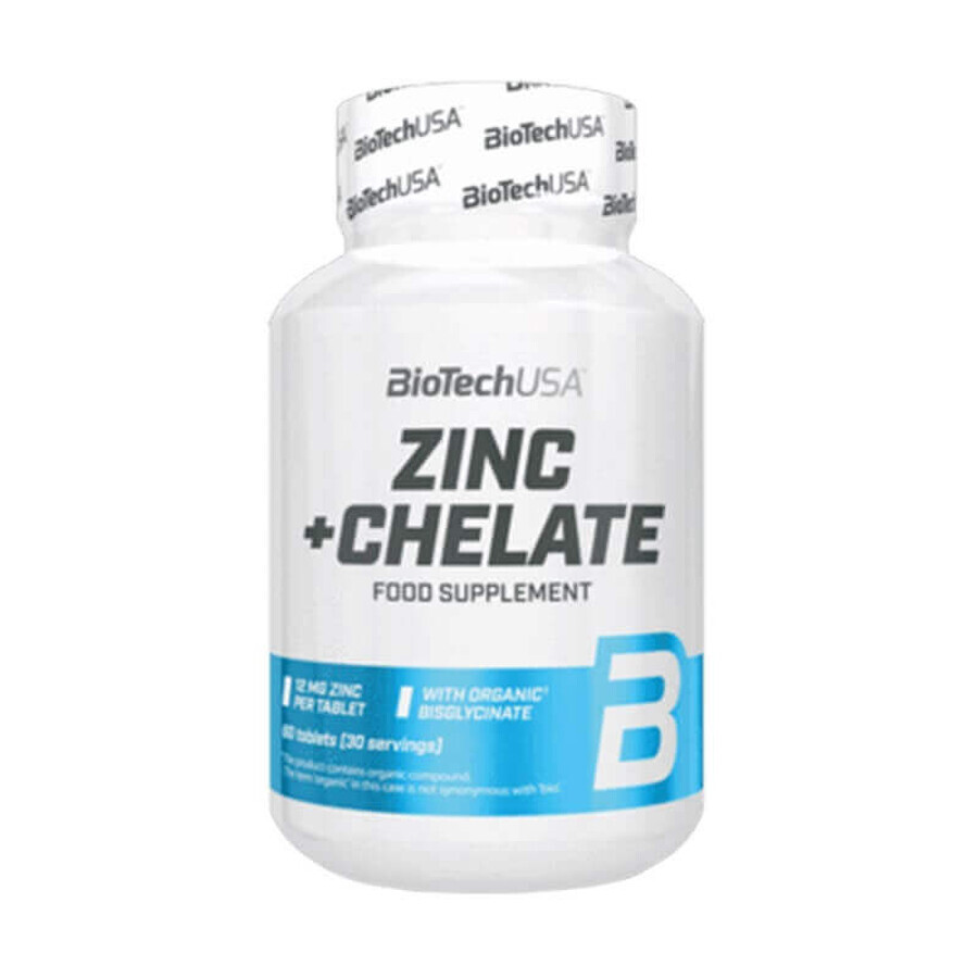 Zinco+chelato, 60 compresse, Biotech USA