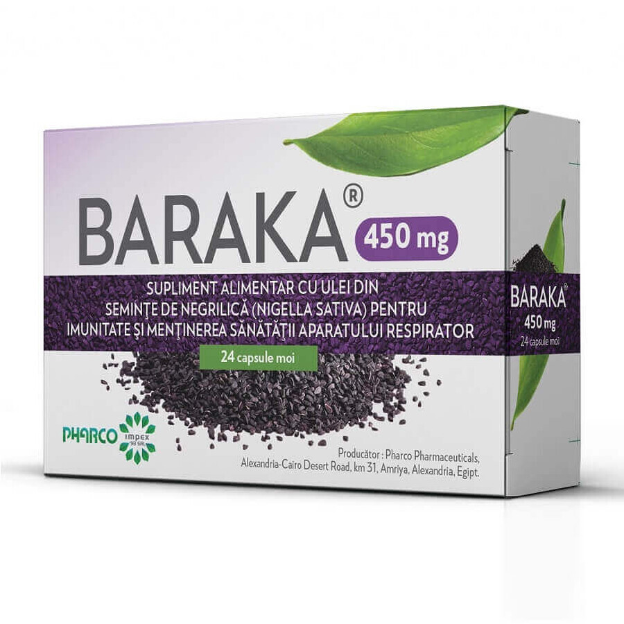 Baraka, 450 mg, 24 capsule molli, Pharco recensioni
