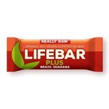 Barretta bio con noci del Brasile e guaranà crudo Lifebar Plus, 47 g, Lifefood