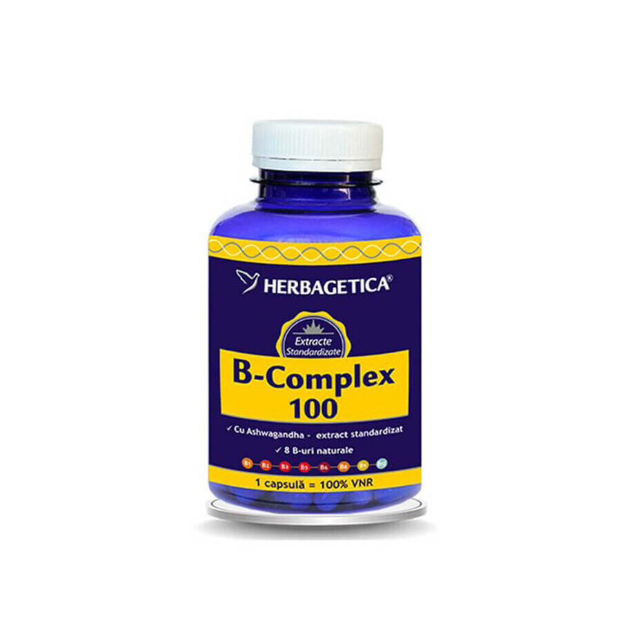 B-Complex 100, 120 capsule, Herbagetica