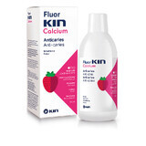 Collutorio per bambini al gusto di fragola, Fluor Kin Calcium, 500 ml, Laboratorios Kin