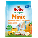 Barrette biologiche con banane e arance Minis Fruit, +12 mesi, 8x 12,5g, Holle Baby Food