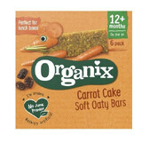 Barrette di avena integrale biologica con carota e mela Goodies, +12 mesi, 6 pezzi, Organix