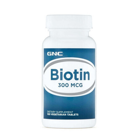 Biotina 300 mcg (255811), 100 compresse, GNC