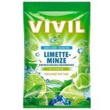 Caramelle al lime, menta e vitamina C, 80 g, Vivil