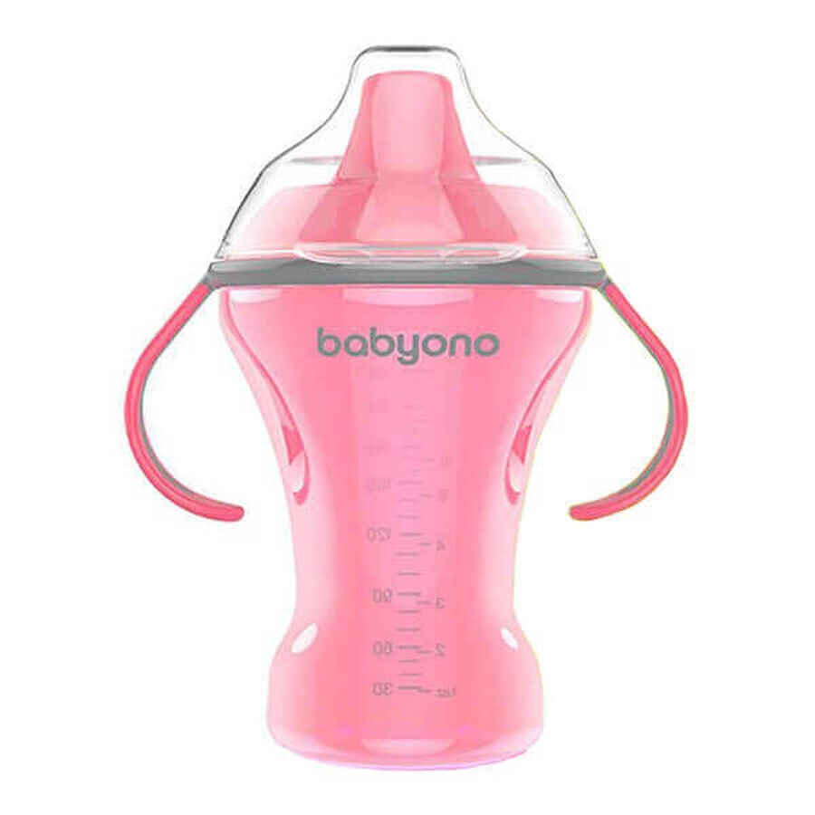 Bicchiere rosa antigoccia, 240 ml, Babyono