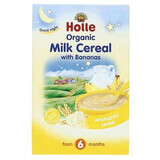 Cereali ecologici con latte e banane, +6 mesi, 250 g, Holle Baby Food