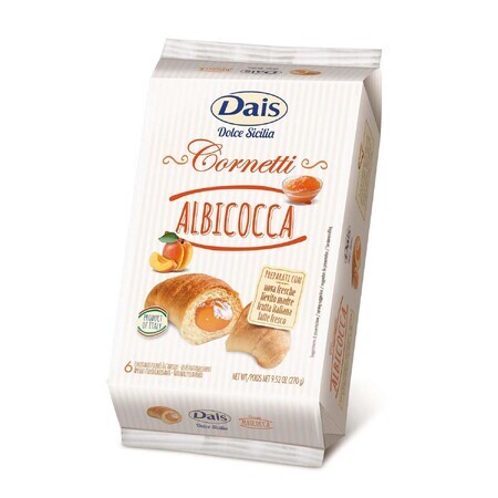 Croissant all'albicocca, 6x45 gr, Dais
