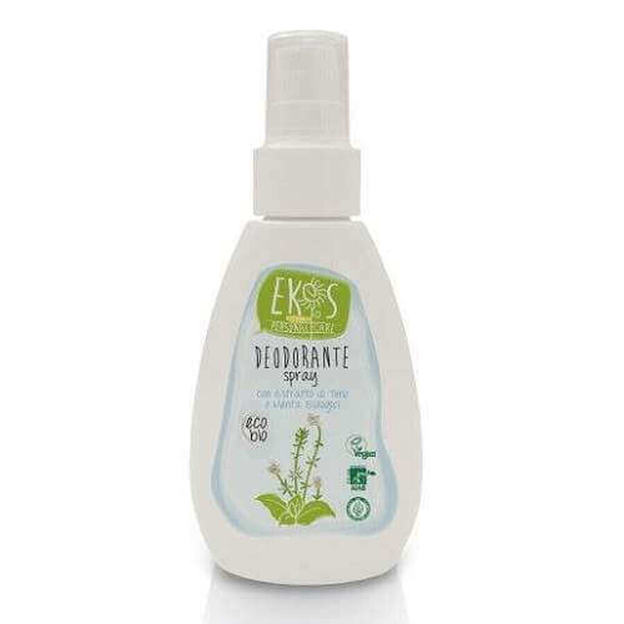 Bio deodorante spray alla menta Ekos, 100 ml, Pierpaoli