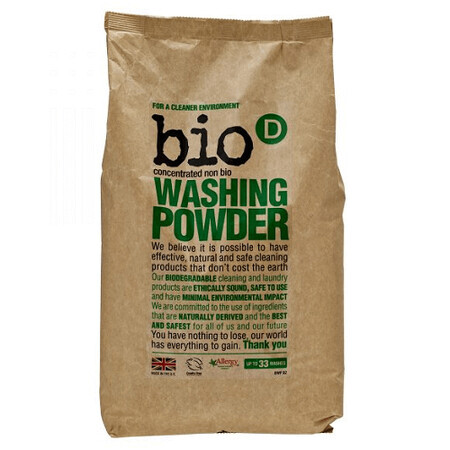 Detersivo Ipoallergenico in Polvere Biodegradabile, 2Kg, Bio-D