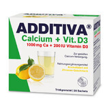 Additivo Calcio + Vitamina D3, 20 bustine, Dr. Scheffler