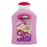 Gel doccia e shampoo per bambini al gusto di lampone, 200 ml, Sanosan