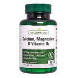 Calcio, Magnesio e Vitamina D3, 90 capsule, Natures Aid