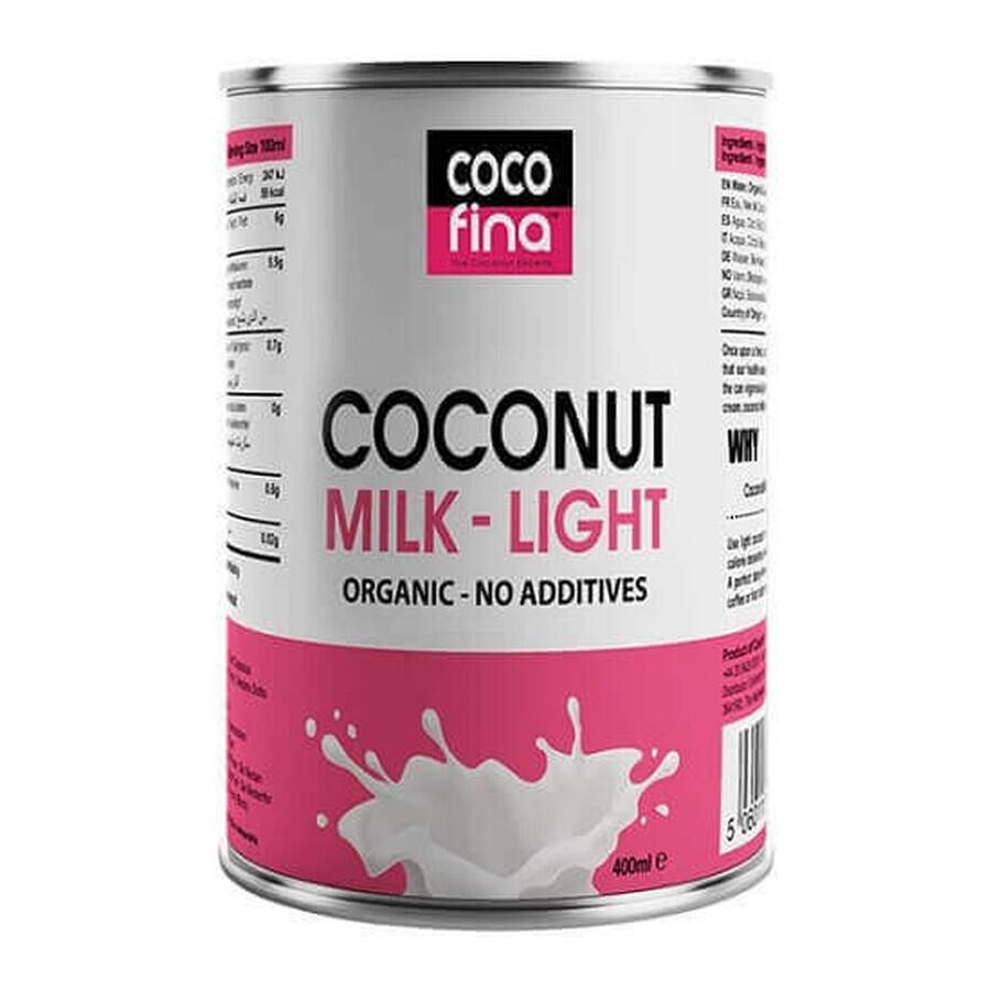 Latte di cocco biologico - Light, 400ml, Cocofina