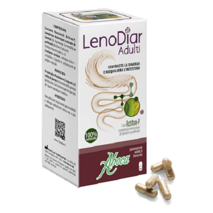 LenoDiar Adult combatte la diarrea, 20 cps, Aboca