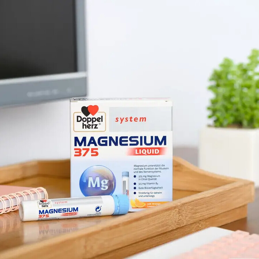 Magnesio 375 mg, 10 flaconcini monodose, Doppelherz