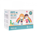 Mascherine protettive FFP2 per bambini, colore Rosa, 20 pezzi, Mask One