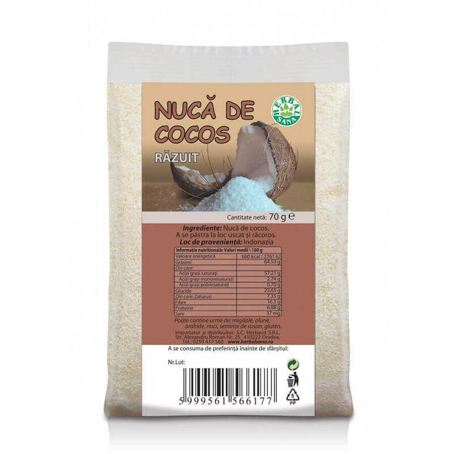 Cocco grattugiato, 70 g, Herbal Sana