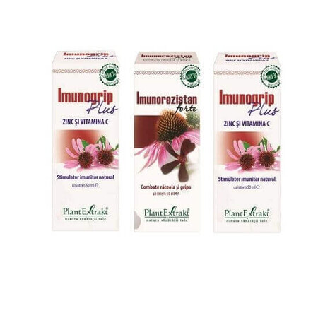 Confezione da 2 Imunogrip plus e Imunorezistan forte, estratto vegetale