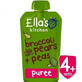 Purea ecologica di broccoli, pere e piselli, +4 mesi, 120g, Ella&#39;s Kitchen