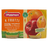 Plasmon Omogeneizzato 4 Frutti 2x104g