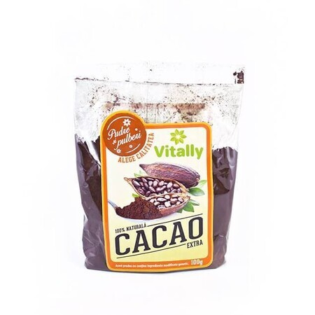 Polvere di cacao extra alcanizzata, 100 grammi, Vitally