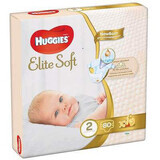 Pannolini Elite Soft Mega n. 2, 4-6 kg, 80 pezzi, Huggies