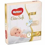 Pannolini Elite Soft n. 1, 3-5 kg, 82 pezzi, Huggies