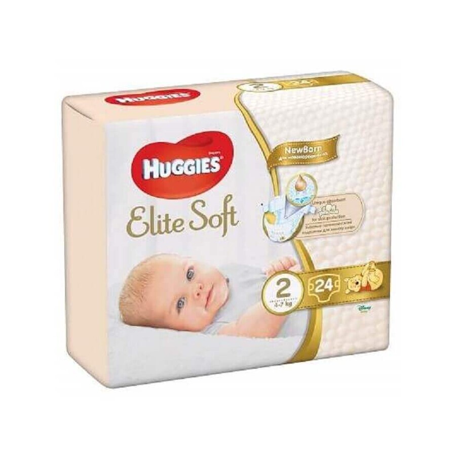 Pannolini Elite Soft n. 2, 4-6 kg, 24 pezzi, Huggies
