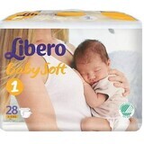 Libero Newborn Taglia 1 Pannolini Per Bambini 2-5 Kg 28 Pezzi