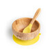 Set ciotola e cucchiaio in bamb&#249;, Yellow, Oaki