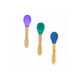 Set di 3 cucchiai di bamb&#249;, viola, verde, blu, Eco Rascals