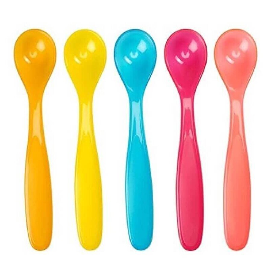 Set di 5 cucchiai flessibili multicolore, Badabulle