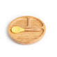 Set piatto e cucchiaio in bamb&#249;, Yellow, Oaki