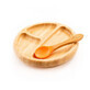 Set piatto e cucchiaio in bamb&#249;, Arancione, Oaki