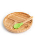 Set piatto e cucchiaio in bamb&#249;, Verde, Oaki