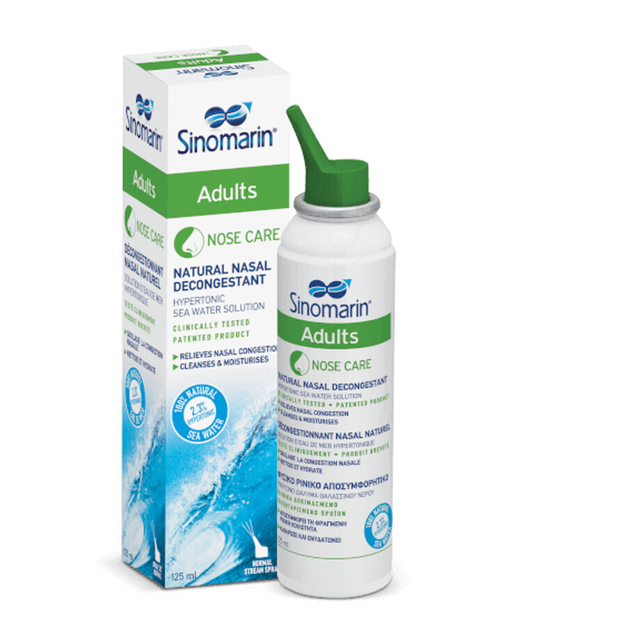 Sinomarin Adulti, Spray decongestionante nasale, 125 ml, Gerolymatos International