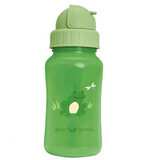 Bottiglia con cannuccia in silicone verde, 300 ml, Green Sprouts