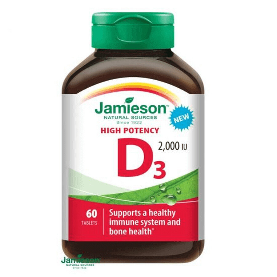 Vitamina D3 2000IU 50 mcg, 60 compresse, Jamieson recensioni