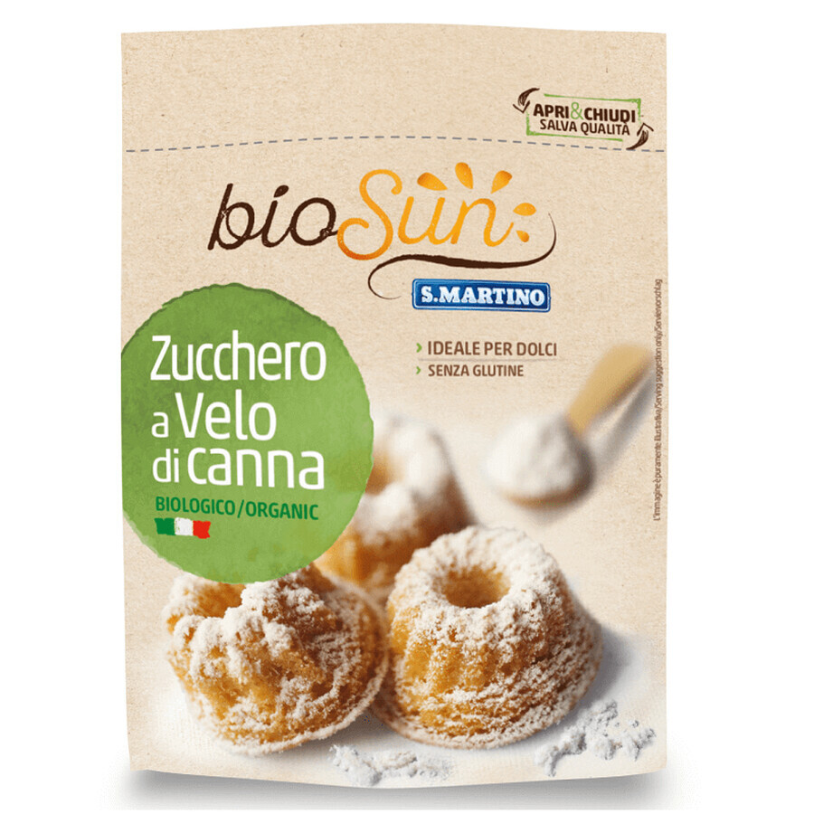 Zucchero di canna grezzo a velo senza glutine Biosun, 125 gr, S.Martino