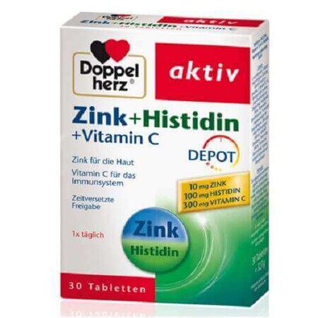 Zinco, istidina e vitamina C DEPOT Doppelherz Aktiv, 30 tbl, Queisser Pharma